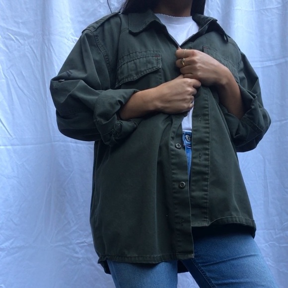 Vintage Green Army Jacket - Picture 2 of 4